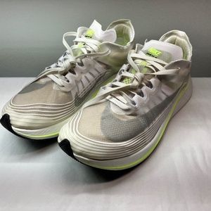 Nike Zoom Fly SP White Volt Glow Running Shoes Womens 9.5 AJ8229-107